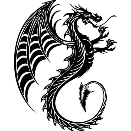 Car Stickers Decor Motorcycle Decals Dragon Beast Cool Decorative Accessories Creative Sunscreen Waterproof PVC,22cm*18cm