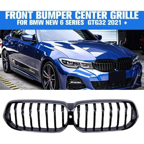 Car Modified Dual-line Did-net Car Front Bumper Center Grid For BMW New 6 Series GTG32 2021 + Car Accessories Car Style