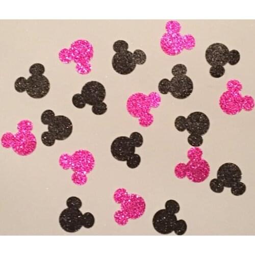 Glitter cute mouse baby shower birthday Confettis baptism Table decor scrapbook scatters party decoartions