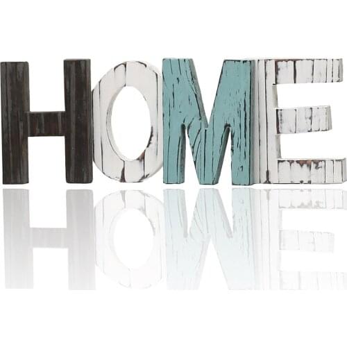 One-Piece Wooden Home Love Letters Ornament Sign Living Room Standing Art Craft Decoration Family Party Lovers Ceremony Decor