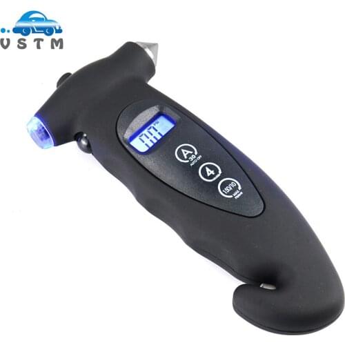5 in 1 Digital Tire Pressure Gauge Meter Bicycle Bike Car Tire Diagnostic Tool 0-150 PSI LED Air Pressure Gauge Tester