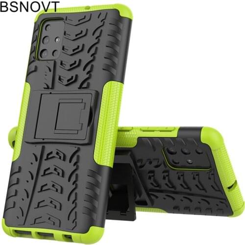 For Samsung Galaxy A51 Case 6.5" Silicone Hard Heavy Armor Phone Holder Bumper Case For Samsung A51 Cover For Samsung A51 Case