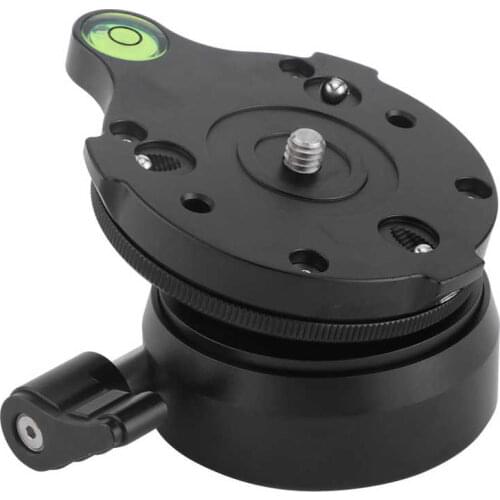 Aluminum Alloy Tripod Head Tripod Leveling Base Leveler Adjusting Plate with 1/4 3/8 Screw Hole for DSLR Camera Accessory