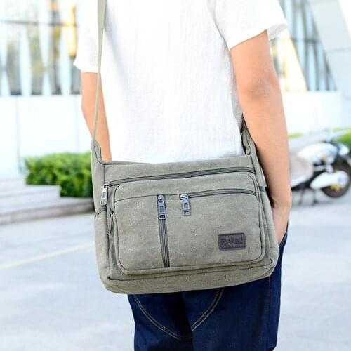 Quality Canvas Male Casual Design Shoulder Messenger Bag Fashion Cross-body Bag Tablet Tote Mochila Satche