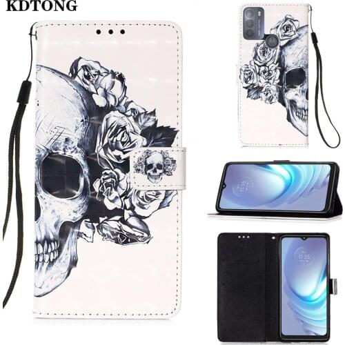 Flip Leather Phone Case for Motorola G50 Edge S G8 Power Lite G6 E6 Z4 Play Etui Fashion Painted Wallet Heavy Duty Protect Cover