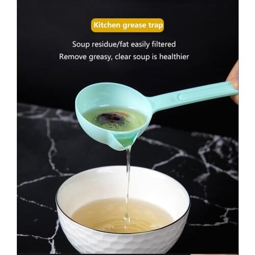 Creative Plastic 2 In 1 Long Handle Soup Spoon Colander Strainer Lovely Porridge Spoons With Filter Dinnerware Kitchen Tools