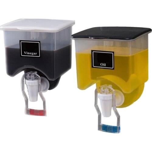 Creative Wall Mounted Oil Storage Tank Liquid Seasoning Food Dispenser Oil Bottle Dispensers Kitchen Tools