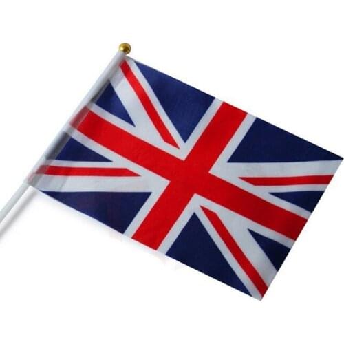 14 * 21 cm Britain United Kingdom hand signal waving flag small banner flags