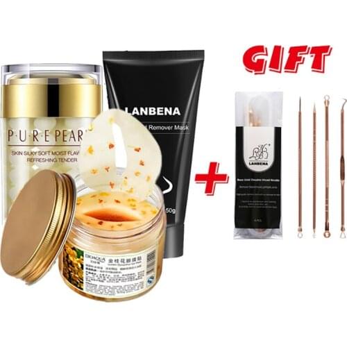 Buy 3 Get 1 Gift anti wrinkle sleep facial mask cne treatment whitening cream skin care face lifting firming moisturizing