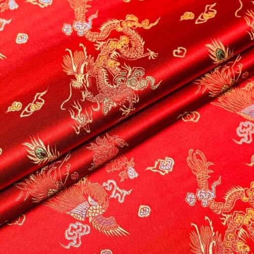 Cloth material brocade fabric satin fabric for DIY sewing dress wholesale fabric