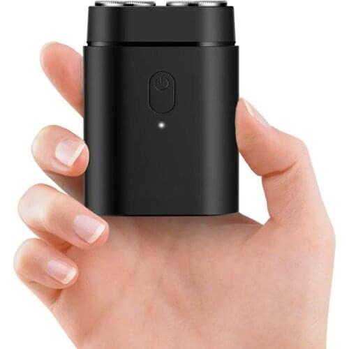 Mini Electric Rechargeable Shaver Men Razor 2 Blades travel Trimmer Cutting Machine For Shaving