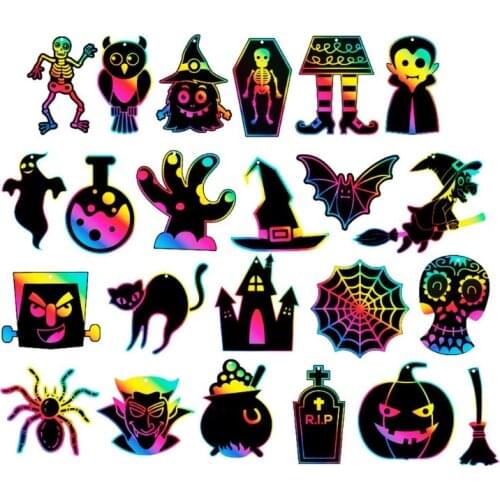 Early Educational DIY Painting Set Crafts of Scratching Painting Scratch Paper Wall Décor Interactive Art Teaching Props