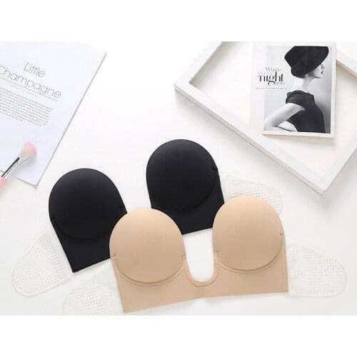 Invisible Push Up Dress Wedding Deep U Bra Womens Intimates Silicone Self-adhesive Bra Sexy Backless Strapless Underwear