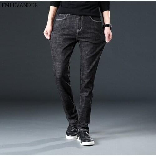 New 2019 Plus Size 44 46 Classic Style Elastic Slim Trousers Skinny Jeans Homme Jeans Men