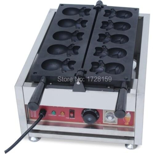 NEW ! 110V 220V Electric animal shaped taiyaki commercial waffle stick maker, Duo A dream cartoon shape waffle maker machine