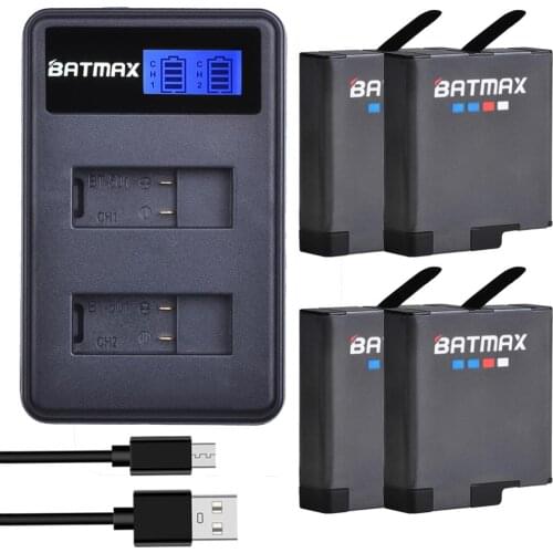 For Original GoPro Hero 7 hero 6 hero 5 Black Battery + Rapid LCD USB Dual Charger for GoPro Hero 8 7 6 Hero 5 Black Accessories