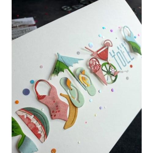 PP Craft metal cutting dies cut die mold New Vacation beach bikini Scarpbook paper craft knife mould blade punch stencils dies