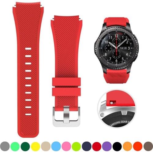 22mm Silicone Band for Samsung Galaxy Watch 46mm High Quality Sports Strap for Samsung Gear S3 Classic/Frontier Huawei Watch Gt