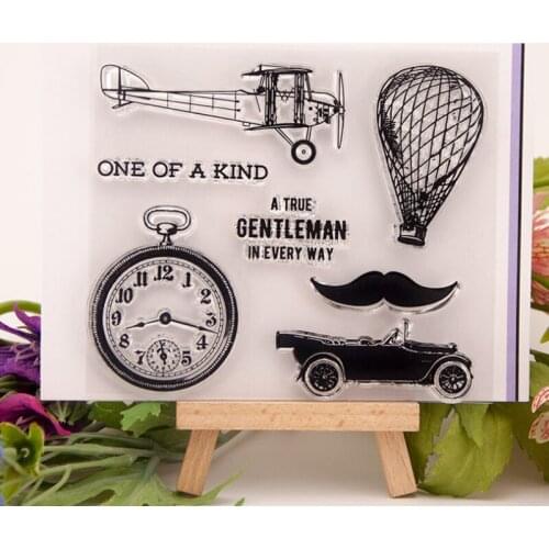 Airplane Car Transparent Clear Silicone Stamp Seal Cutting DIY Scrapbooking Rubber Coloring Embossing Diary Decoration Reusable