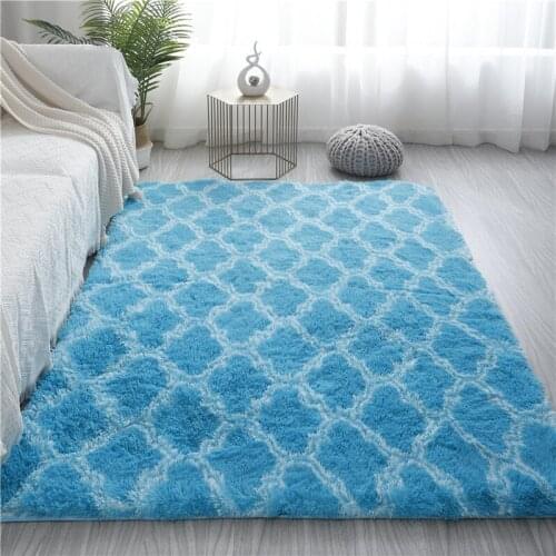 Nordic ins variegated tie-dye gradient carpet bedroom living room bay window rug tatami rectangular thick carpet crawling mat