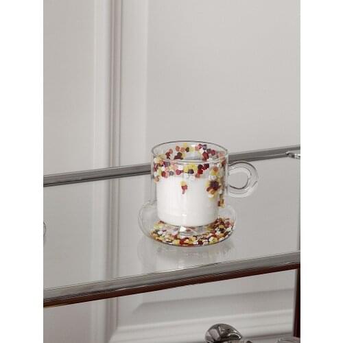 Whiskey Tasting Glass Cup Modern Transparent Drinking Coffee Mink Handle Glass Cup Resistant Tea Jarra Cerveza Drinkware LH50BLB