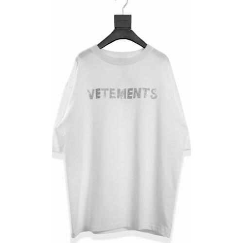 VETEMENTS High street new VTM vehicles short sleeve OS loose casual hip hop lovers short sleeve t-shirt men and women fashion