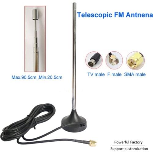 Cheap Magnetic Base Long range Radio Antenna Telescopic FM Antnena 1pcs