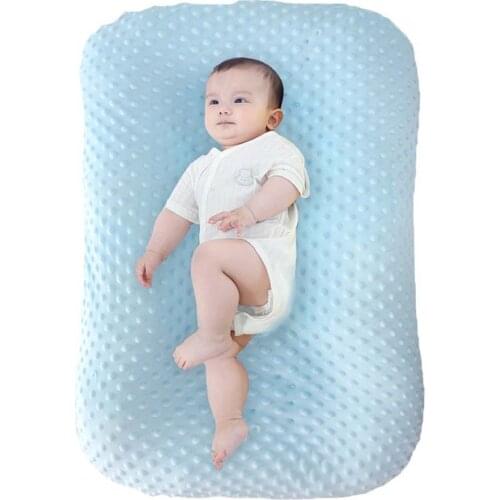 Ultra Soft Minky Dot Baby Nest Cover Newborn Portable Sleeping Bed Protector Slipcover Infant Cradle Bassinet Sheet for Lounger