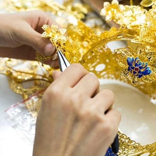 Jewelry Plier Hand Tool Stainless Steel Needle Round Flat Nose DIY Repairing