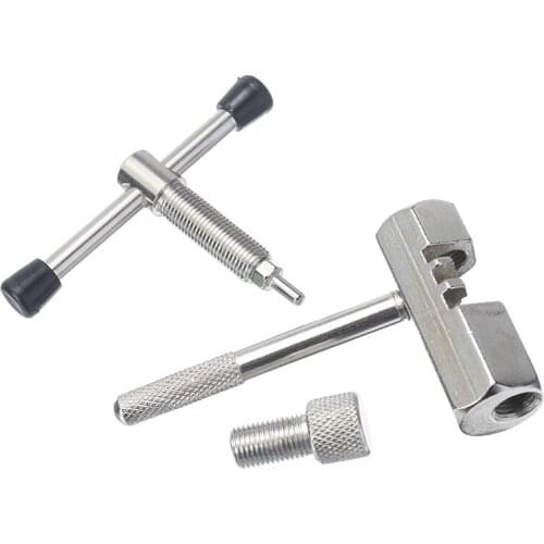 Hardened Carbon Steel Bicycle Chain Riveter Pin Splitter Device Pusher Remover Breaker Chain Cutter Chain Repair Tools