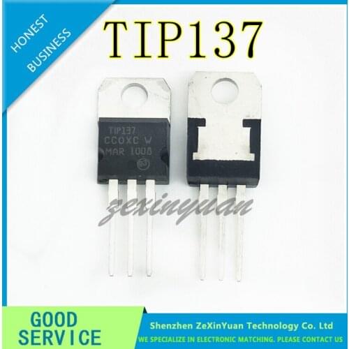 10pcs/lot TIP137 Darlington Transistors PNP TO-220
