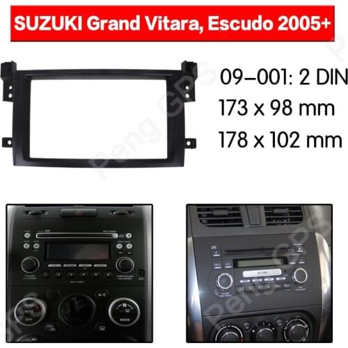 2 DIN Car Radio stereo Fitting installation adapter fascia For SUZUKI Grand Vitara 2005+ radio frame Audio Fascias