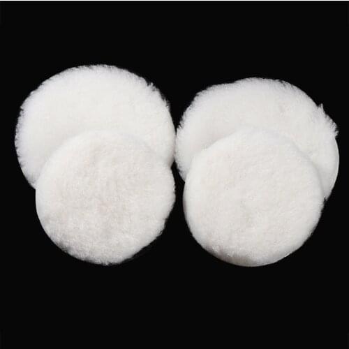 2pcs 100/125/180mm Wool Pads Waxing Polishing Buffing Pad Wheel Car Auto Car Paint Care Polisher Pads 4/5/7inch