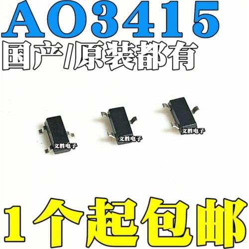 3PCS New and original AO3415 MOS Field effect tube SOT23 P Power MOS field effect tube P-channel enhancement mode field effec