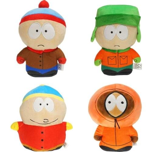 4pcs/Lot 18-20cm Anime The South Parks Stan Kyle Kenny Cartman Stuffed Plush Toy Figure Stuffed Briquedo Doll
