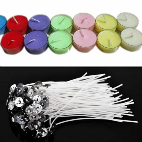 50pcs Candle Wicks Cotton Core Pre Waxed Sustainers For Candle Making Pick Size