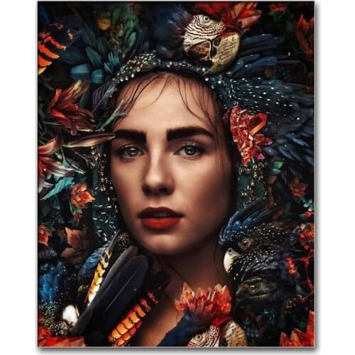 5D DIY Full Round Diamond Diamond Painting Flower Bush Beauty Cross Stitch Kit Embroidery Craft Rhinestone Mosaic Art Wall Stick