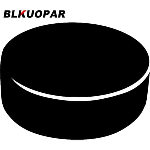 BLKUOPAR Hockey Puck Silhouette Car Stickers Die Cut Decal Car Accessories Sunscreen Vinyl Simple Graphics Air conditioner Decor
