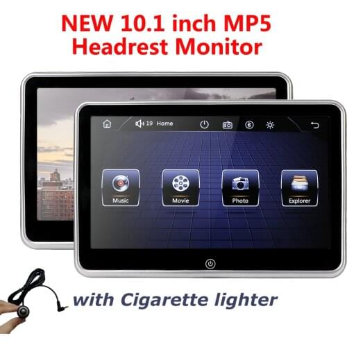 10" HD Car Headrest Monitor NO DVD Video Player USB/SD/FM TFT LCD Digital Screen Touch Button with Remote Control Car MP5 Player