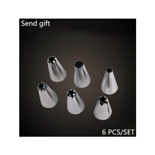 Free Shipping cookies and cream puff cake baking baking 6x Stainless Steel Nozzle Set Cake Decorating Tool