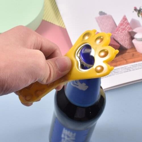 Shiny Bottle Opener Epoxy Resin Mold Keychain Pendant Silicone Mould DIY Crafts Jewelry Key Ring Decorations Casting Tools W0YA