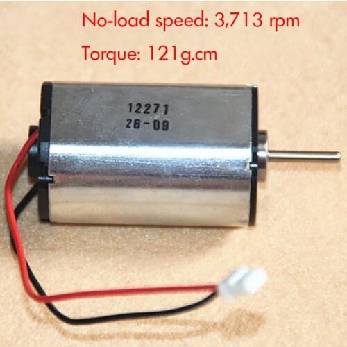 DC 12V Carbon Brush Motor CF087FSAL 8-pole Rotor, Front Ball Bearing High Torque Micro Motor for Instruments 3713rpm