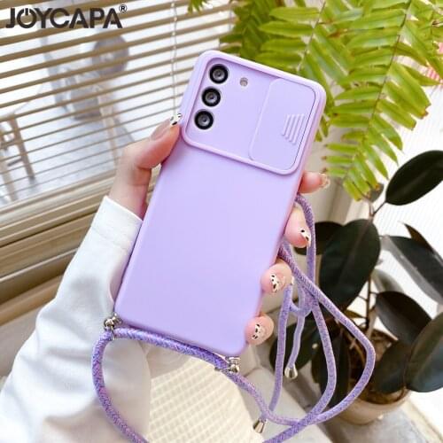 For Xiaomi Mi Poco M3 X3 F3 10T 11 Lite Soft Case For Redmi Note 10 9 8 Pro Max 8T 8A 9A 9C Lens Protection Crossbody Rope Cover