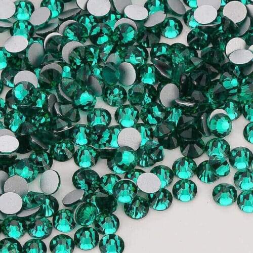 Blue Zircon Crystal FlatBack Glass Rhinestones Non-HotFix Nail Art Crystal Decorations Flat Back Rhinestones Crystal