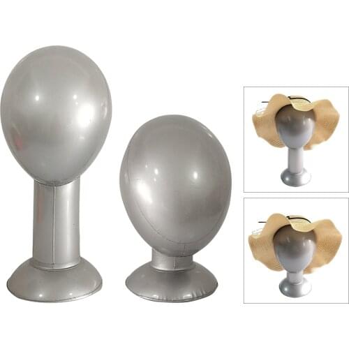 Mannequin Head Stand Manikin PVC for Display Eyeglasses Jewelry Hat Cap Wigs Inflatable Head Manikin Practice Training Head