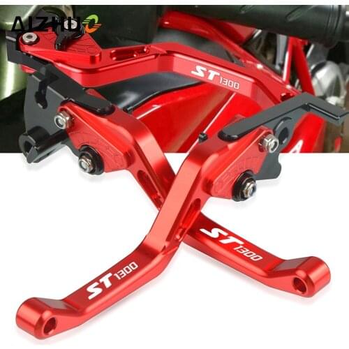 Motorcycle Accessories FOR HONDA ST1300 2008 2009 2010 2011 2012 CNC Adjustable Brake Clutch Levers Short Handbrake ST 1300 LOGO