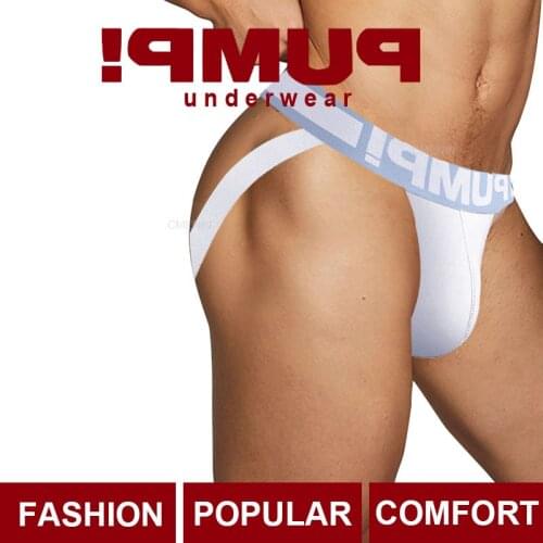 New Fashion Cotton Comfortable Gay Men Sexy Underwear Thong Men Jockstrap Print Mens lingerie Mens Thongs And G strings Cueca