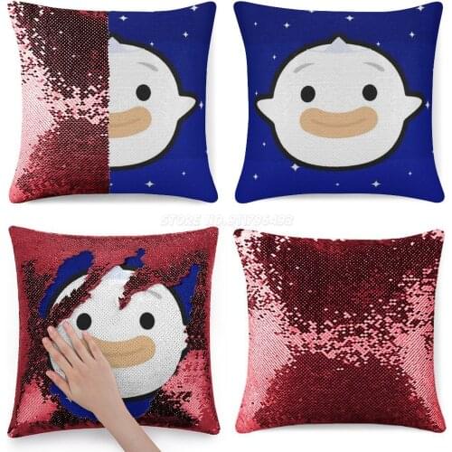 WISP Sequin Pillowcase Throw Pillow Cover for Sofa 40X40cm Mermaid Wisp Ghost New Leaf Acnl Happy Home Designer Animal Forest Do