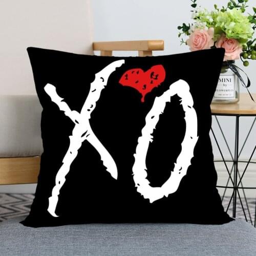 2020 New The Weeknd XO Pillow Cover Bedroom Home Office Decorative Pillowcase Square Zipper Pillow case Satin Soft Cover