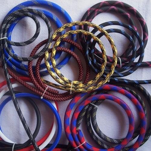 PET Nylon Braided Sleeve Tube 35mm 50mm 60mm 70mm 80mm Width Car Audio Cable Wire Sleeving Sheath